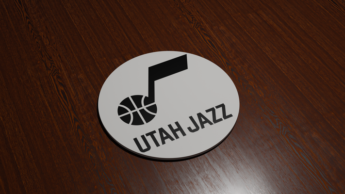 utah caz bardak altlığı by miker73 ev halkı dekor nba spor dalları basketbol 3d print model - Mito3D