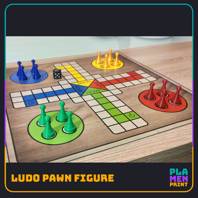 ludo piyon şekil by plamen izi oyuncaklar oyunlar yazı tahtası oyun 3d print model - Mito3D