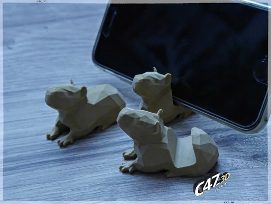 capybara telefon halter unterstützung schlüsselring geteilt by trudon nr miniaturen tiere 3d print model - Mito3D