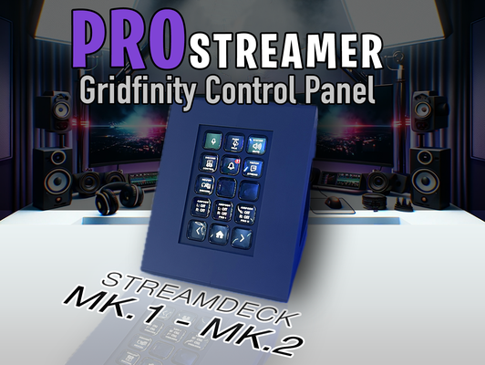 pro streamer mk1 mk2 15 button stream deck by k2 kevin hobby & diy electronics classic control panel mount streamdeckstand 3d print model - Mito3D