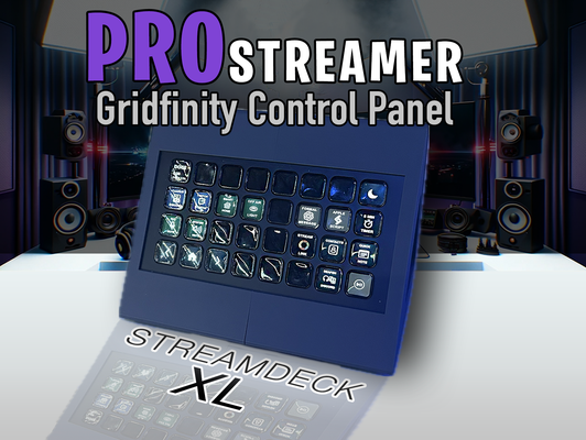 pro streamer xl control panel by k2 kevin hobby & diy electronics stream deck classic mk1 mk2 15 button mount streamdeck desk 3d print model - Mito3D