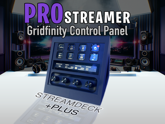 pro streamer +plus control panel by k2 kevin hobby & diy electronics stream deck streamdeck prostreamer mount desk 3d print model - Mito3D