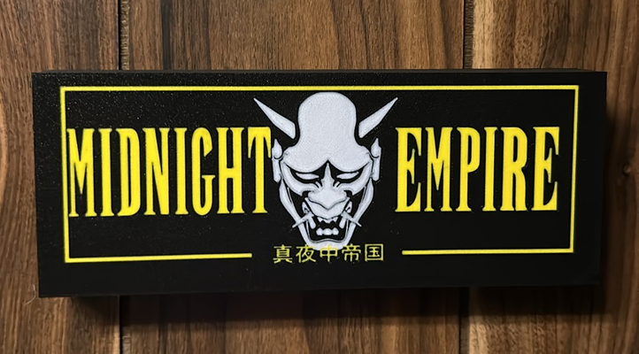 midnight empire slap sticker lightbox by tropicgtiturbo art signs & logos drift drifter drifting jdm jdmcars jdmcarculture nissan toyota mazda skyline silvia s13 s14 s15 r32 r33 r34 supra jzx90 jzx100 rx7 fdrx7 fd fd3s 3d print model - Mito3D