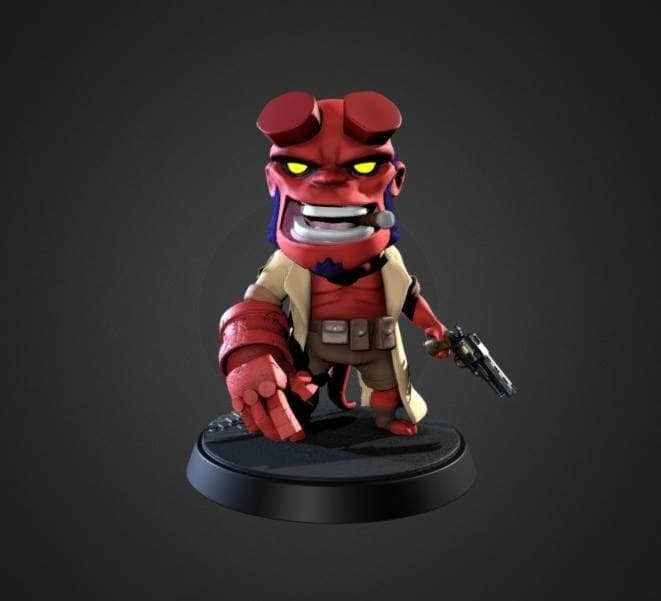 chibi ragazzo infernale remixato by memel magia giocattoli giochi personaggi film miniatura inferno diavolo carina 3D print model - Mito3D