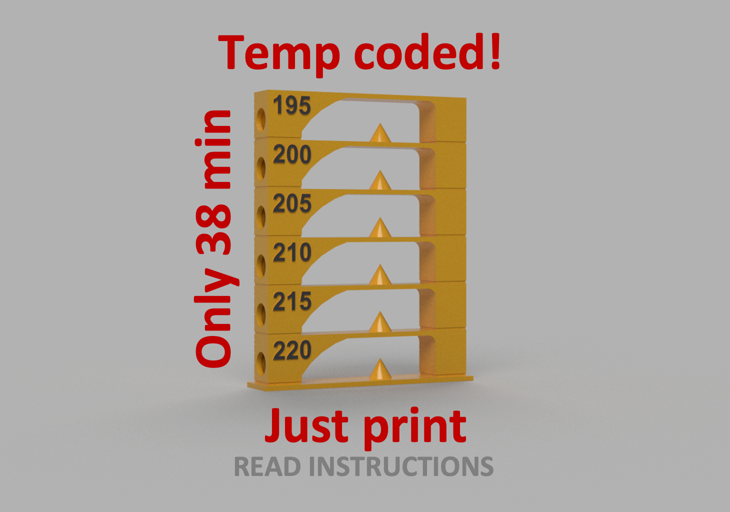 pla temp torre 195 up to 220 by mikeproch 3d impressora teste modelos calibração impressão tentação 3D print model - Mito3D