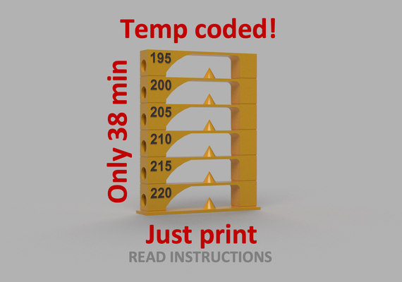 pla temp torre 195 up to 220 by mikeproch 3d impressora teste modelos calibração impressão tentação 3d print model - Mito3D