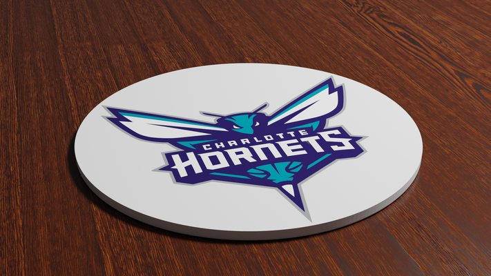 charlotte eşek arıları bardak altlığı by miker73 ev halkı dekor charlottehornets nba basketbol 3d print model - Mito3D