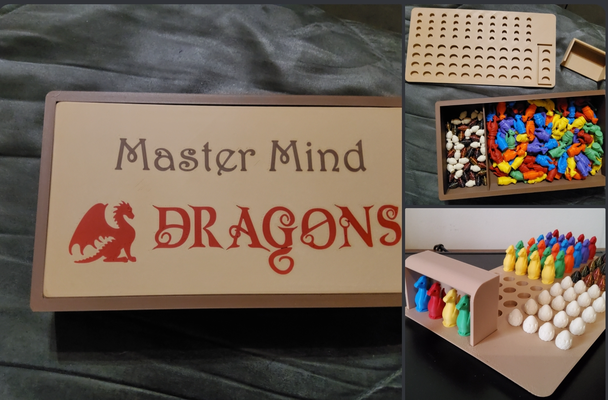 drago maestro mente gioco by mimi casa decorazione giocattoli giochi tavola jeu enfant ragazzo bambino cadeau regalo compleanno anniversaire 3d print model - Mito3D