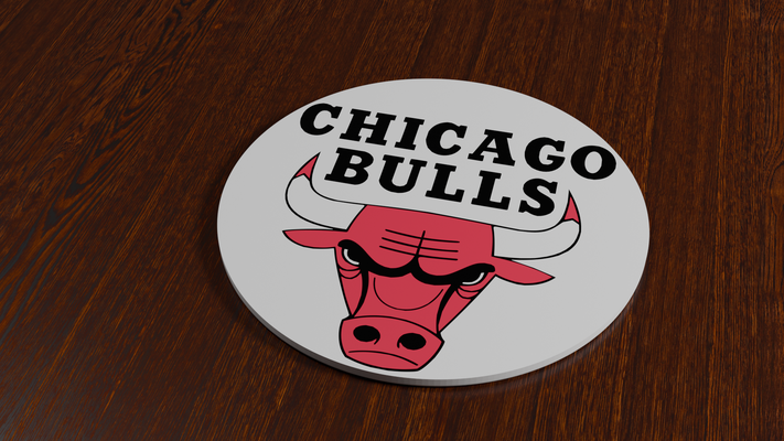 chicago bullen untersetzer by miker73 haushalt dekor bulls basketball nba 3d print model - Mito3D