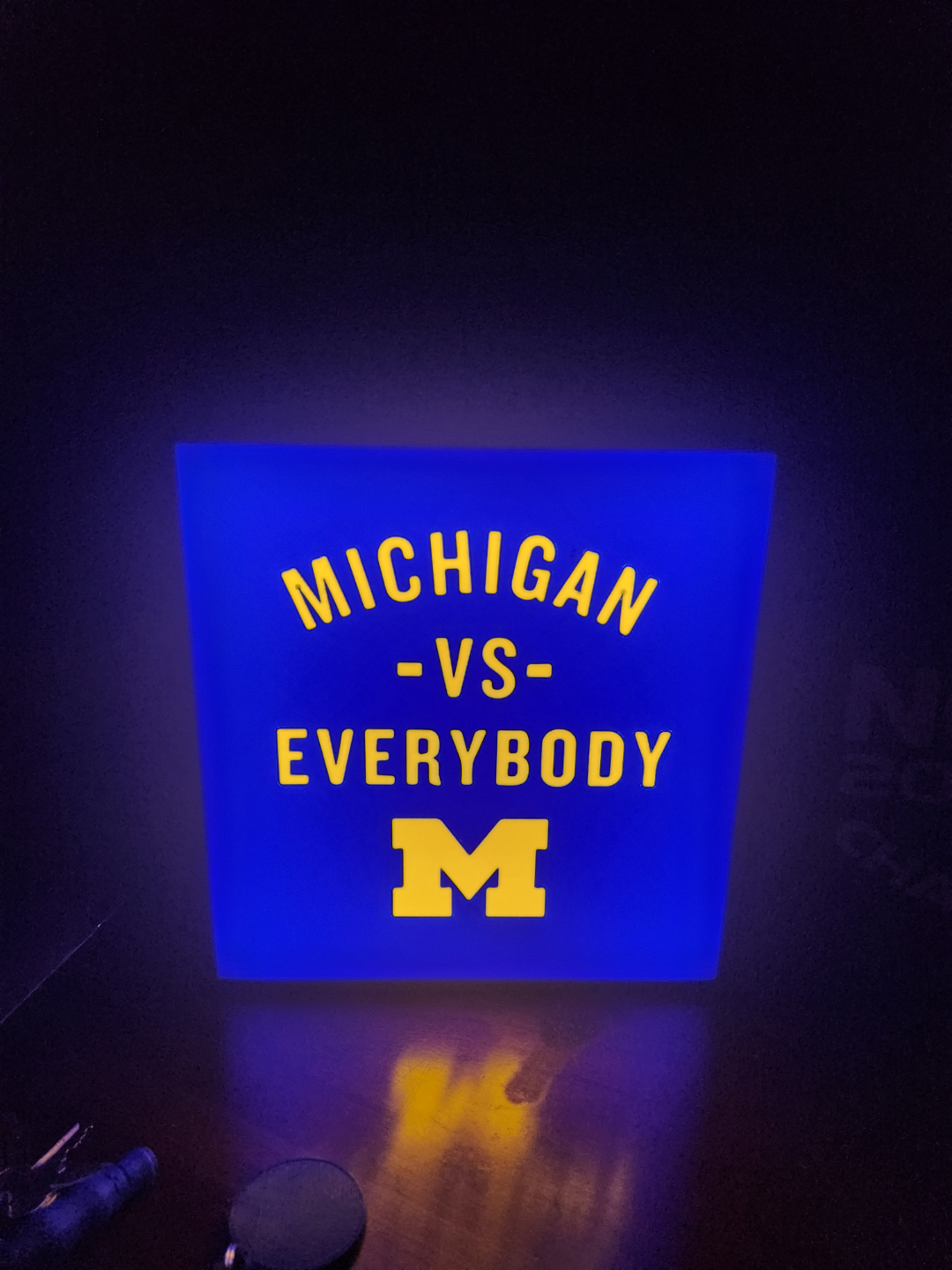 michigan vs light box by hd3d art signs & logos 3D print model - Mito3D