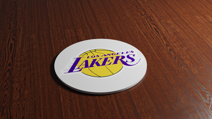 los melekler lakers bardak altlığı by miker73 ev halkı dekor losangeles losangeleslakers nba basketbol altlıkları 3d print model - Mito3D