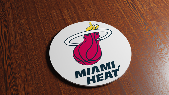 miami sıcaklık bardak altlığı by miker73 ev halkı dekor heat nba altlıkları basketbol 3d print model - Mito3D