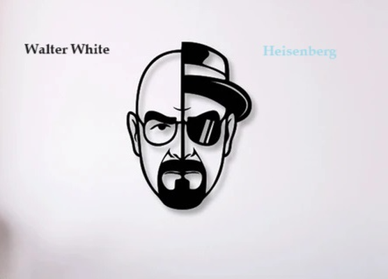 parede arte walter branco by reuter corporação 2d decoração heisenberg 3d print model - Mito3D