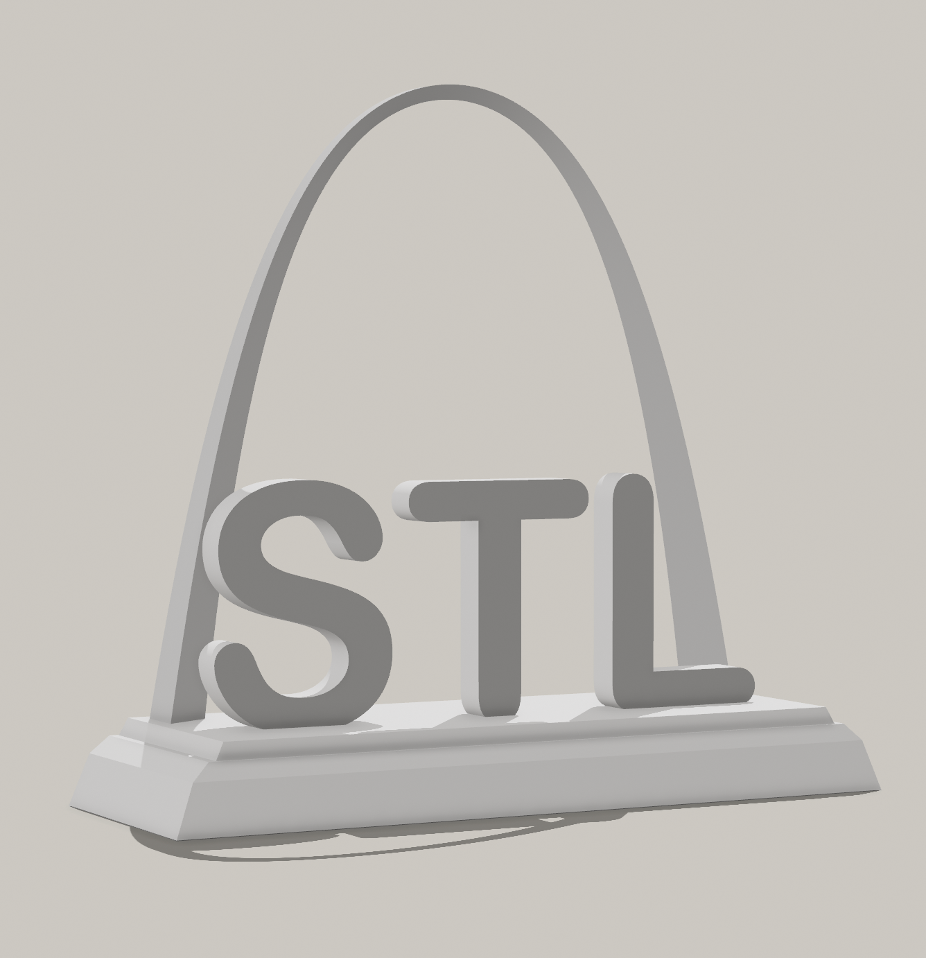 stlouis arch stl by davewilhelm miniatures architecture stlouis building missouri 3D print model - Mito3D