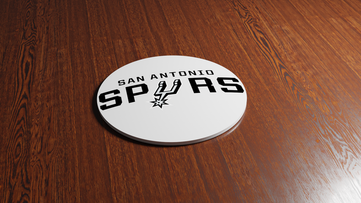 san antonio speroni sottobicchiere by miker73 domestico arredamento nba pallacanestro sottobicchieri 3d print model - Mito3D