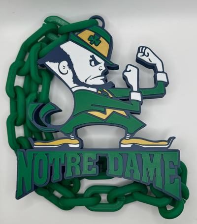 notre dame college football logo chain by billrobland art signs & logos 3d print model - Mito3D