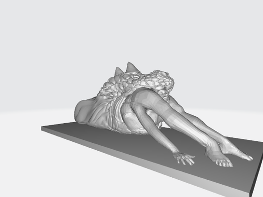 dragon eating woman 2 by andyrusho art models 3d print model - Mito3D