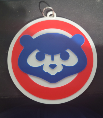 chicago cuccioli 3d cucciolo viso logo 180mm x by negozi alimentari passatempo fai sport all'aperto mlb baseball catena squadra gli 3d print model - Mito3D