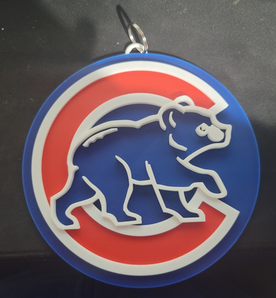 chicago cubs 3d walking cub logo 180mm x 02mm layer 4 walls 10 infill by mercadogarzas hobby & diy sport outdoors mlb baseball chain team sports 3d print model - Mito3D