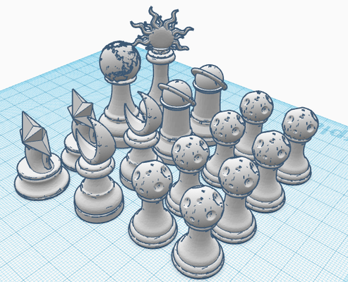 platz schach by geizig spielzeuge spiele tafel raumschach stücke schachpawn spiel spaß denkspiel 3d print model - Mito3D