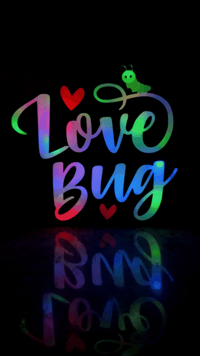 love bug light box by berryblk art signs & logos lightbox lovebug led fairy lights colorful cute 3d print model - Mito3D