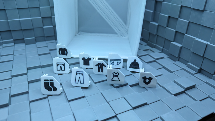 scubbit ikea empurrar rótulo clipes 11 logotipos by phenix ferramentas organizadores empurre organizar bebê roupas marcação grampo caixa 3d print model - Mito3D