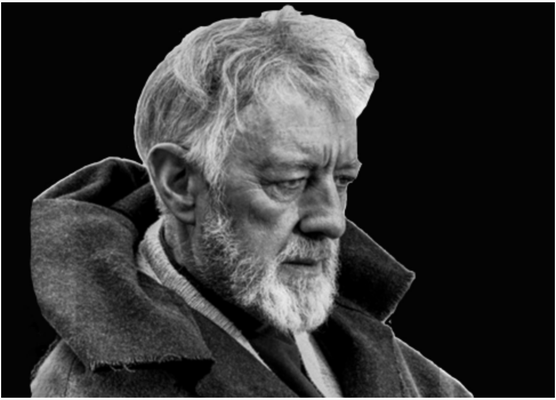 old ben kenobi hueforge by robmc7683 generative 3d model & lithophane 3d print model - Mito3D