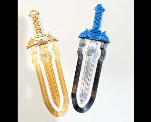 zelda true master sword bookmark by vulcanlucky art 2d tears of kingdom logo 3d print model - Mito3D