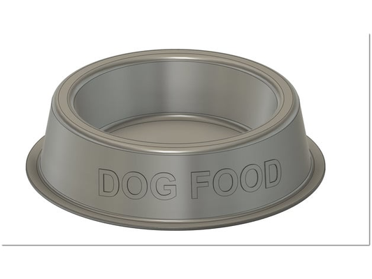 dog food bowl by cptdecker household pets pet 3d print model - Mito3D