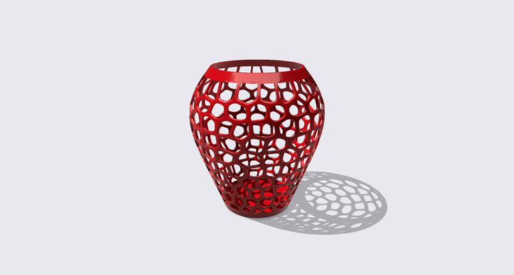 vaso voronoi by herr blatt haushalt dekor vase ornament pflanze 3d print model - Mito3D