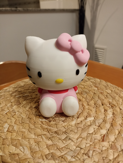 modular gatinha apoia by 3d brinquedos jogos personagens figura decoração decoracion pequeno gato bambulab bambulabx1 rosa rosa 3d print model - Mito3D