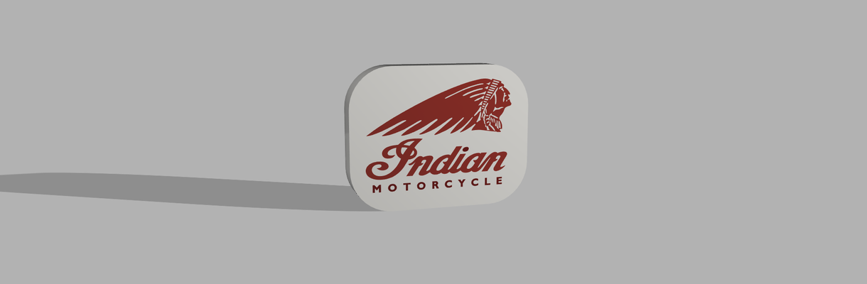 indisch motorräder leuchtkasten by ausdrücken o3d kunst zeichen logos motorrad 3d print model - Mito3D