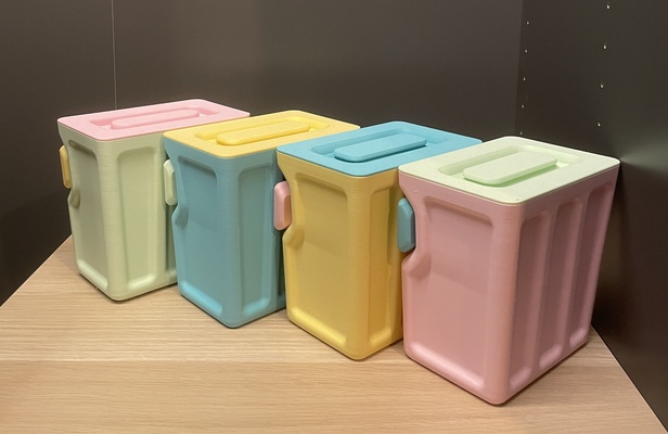 cute storage bins by makefy household house models 3d print model - Mito3D