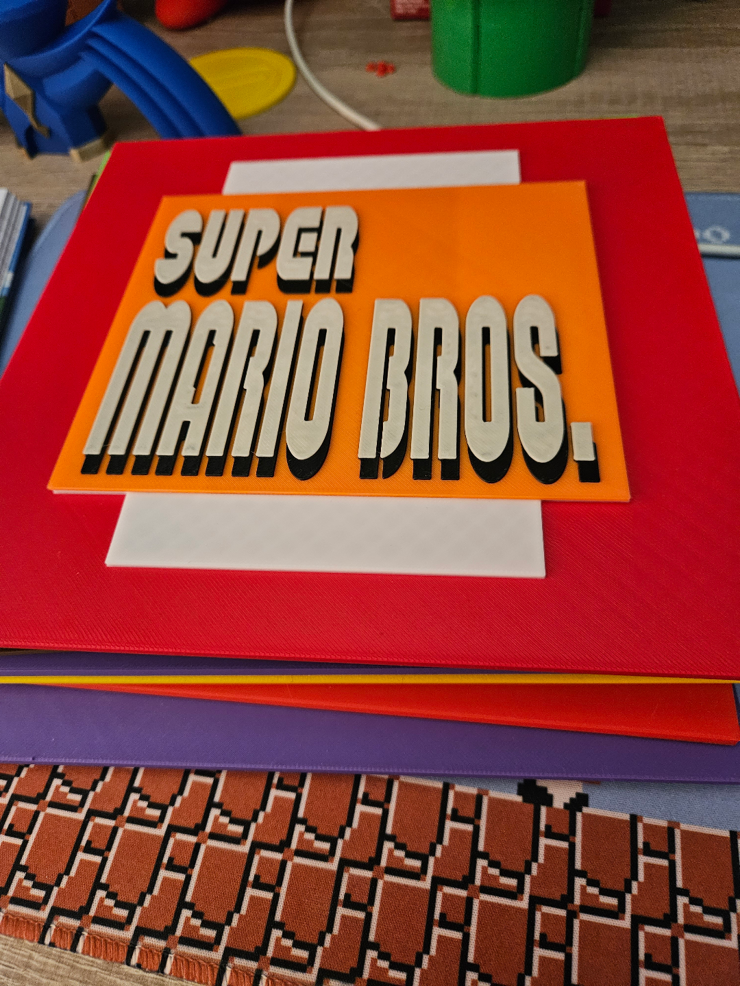 super mario bruder logo by lonergan89 kunst zeichen logos 8 bit nintendo alt schule 3D print model - Mito3D