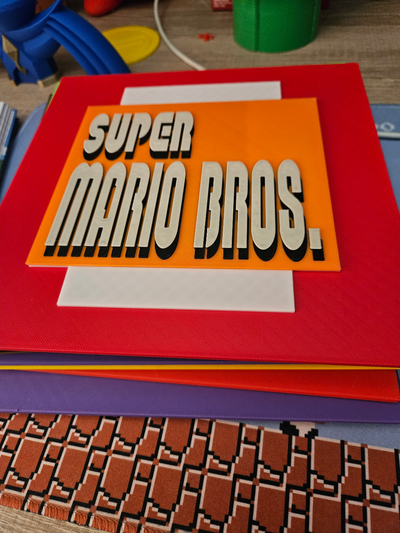 süper mario kanka logo by lonergan89 sanat işaretler logolar 8 bit nintendo eski okul 3d print model - Mito3D