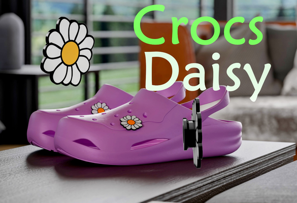 crocs marguerite by kobarileï mode chaussure jibbitz bouton charme croccharm fleur mignonne épingles décorations chaussures 3d print model - Mito3D