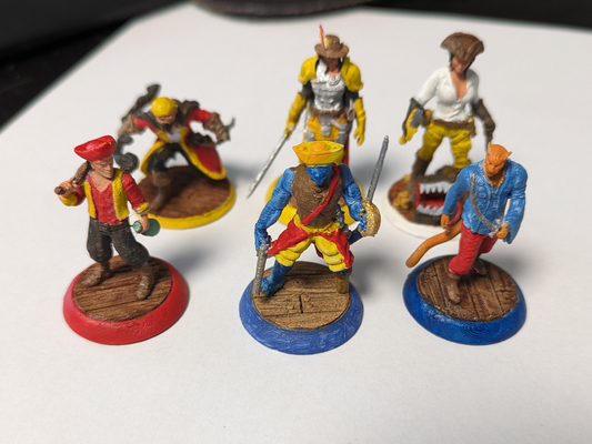 dnd miniaturas piratas marinheiros remixado by asa negra mini dndminiatura minis miniatura masmorra dragões masmorras 3d print model - Mito3D