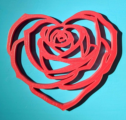 rose herz by leben 3d druckt gravuren haushalt dekor liebe valentinsgrüße dornen 3d print model - Mito3D