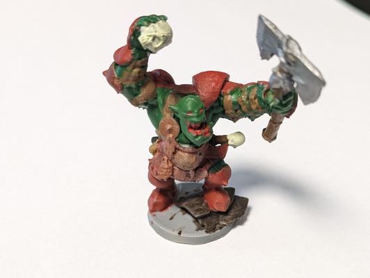 orc warboss dnd mini by darkwing miniatures creatures minis miniature dungeon dragons dungeonanddragons boss 3d print model - Mito3D