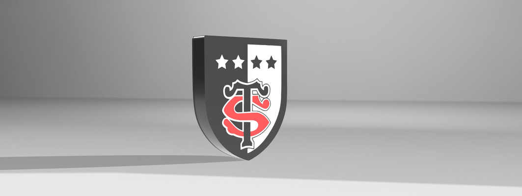 boite lumière stade toulousain by alex93390 art panneaux logos 3d print model - Mito3D