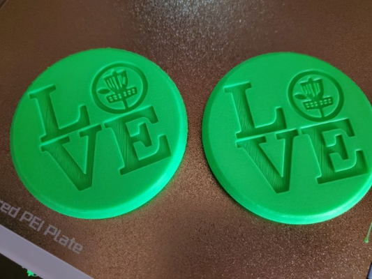 love disc golf mini marker remixed by bertb hobby & diy sport outdoors 3d print model - Mito3D