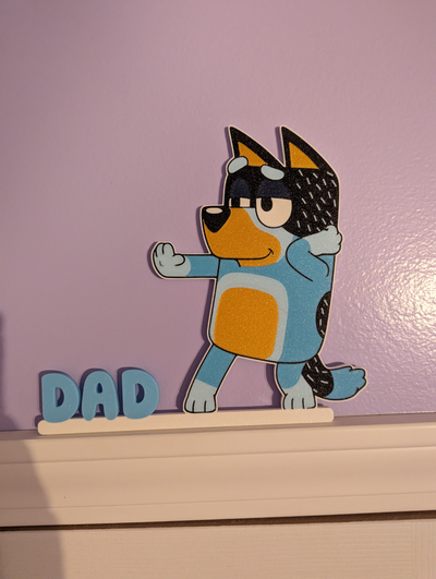 7 color bandit heeler bluey family door hanger by dakjones82 art models disney disneys bingo cartoon animation decor corner dad blueys 3d print model - Mito3D