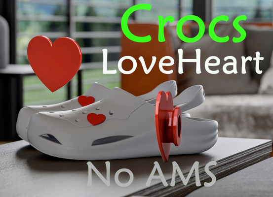 krokodile liebesherz by kobariley mode schuhwerk valentinstag jibbitz taste krokodil valentinstag liebesherz schuh schuhe geschenk niedlich amor corazon coeur liebe heilige valentin de san tapfer 3d print model - Mito3D