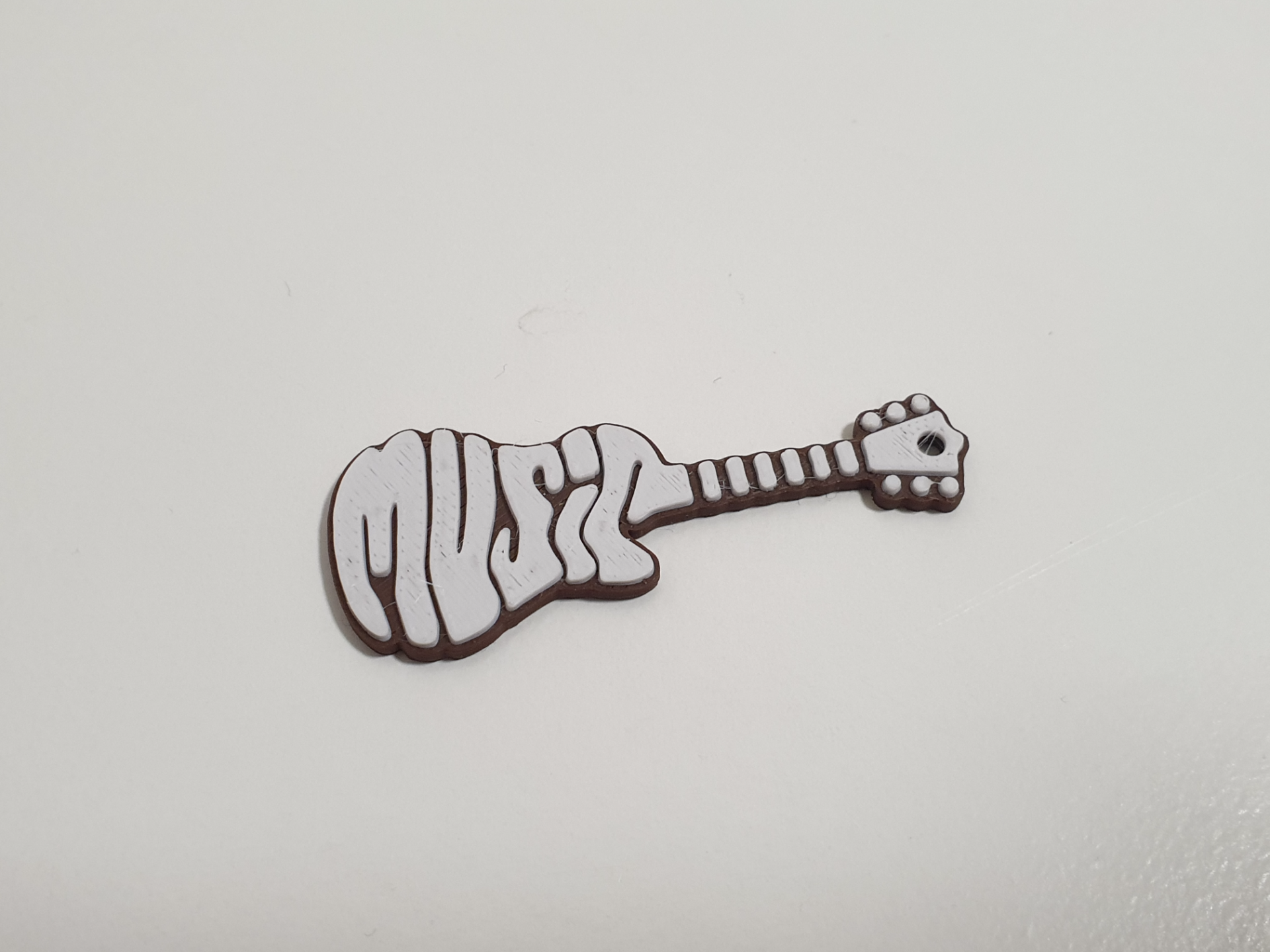 guitar keychain by h ba97 art 2d music keyring 3D print model - Mito3D