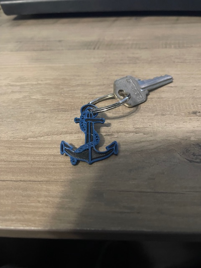 anchor keychain by kingm2821 hobby & diy vehicles ship 3d print model - Mito3D