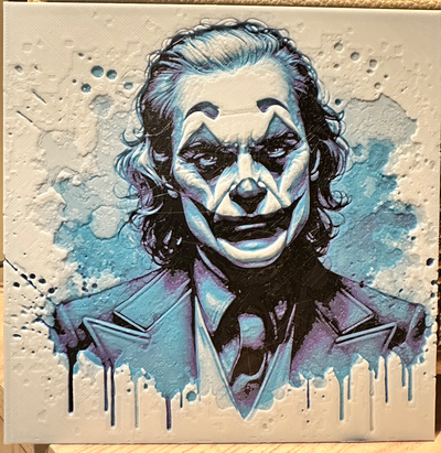 joker colored hueforge by lov3d art 2d wall batman 3d print model - Mito3D