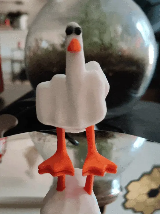 acessível pato by eradicus arte modelos abaixe dedo levante 3D print model - Mito3D