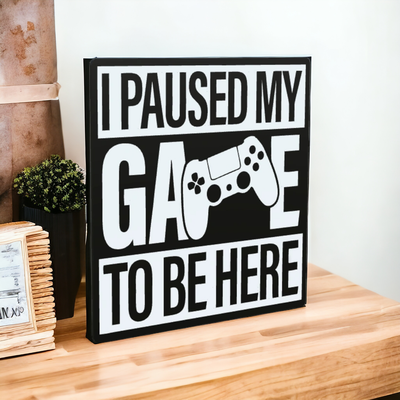 paused game plate by zupa 3d household decor pause gamers gaming gift 3d print model - Mito3D