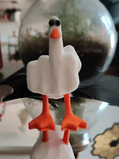 a kullanışlı ördek by yok etme sanat modeller ördek orta parmak seninki 3d print model - Mito3D