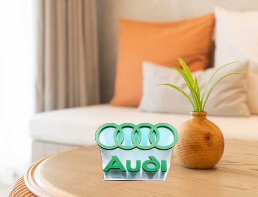 audi logo by michele mm3d hobi kendin yap araçlar carlogo audilogo ekstrüzyon araba 3dart 3d print model - Mito3D